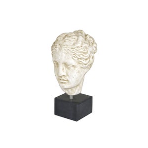 Small head of Goddess Hygeia – goddess of Good Health & Healing in Greek mythology, elegant sculpture symbolizing wellness, gift for all
