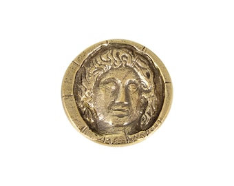 Fermacarte in bronzo di Alessandro Magno – Antica pressa decorativa greca, accessorio da scrivania e regalo storico del re di Macedonia