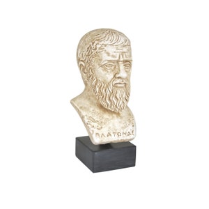 Buste van de Atheense filosoof Plato – Oud-Grieks decoratief standbeeld, klassiek kantoordecor, cadeau Griekse kunstgeschiedenis, de Republiek van Plato