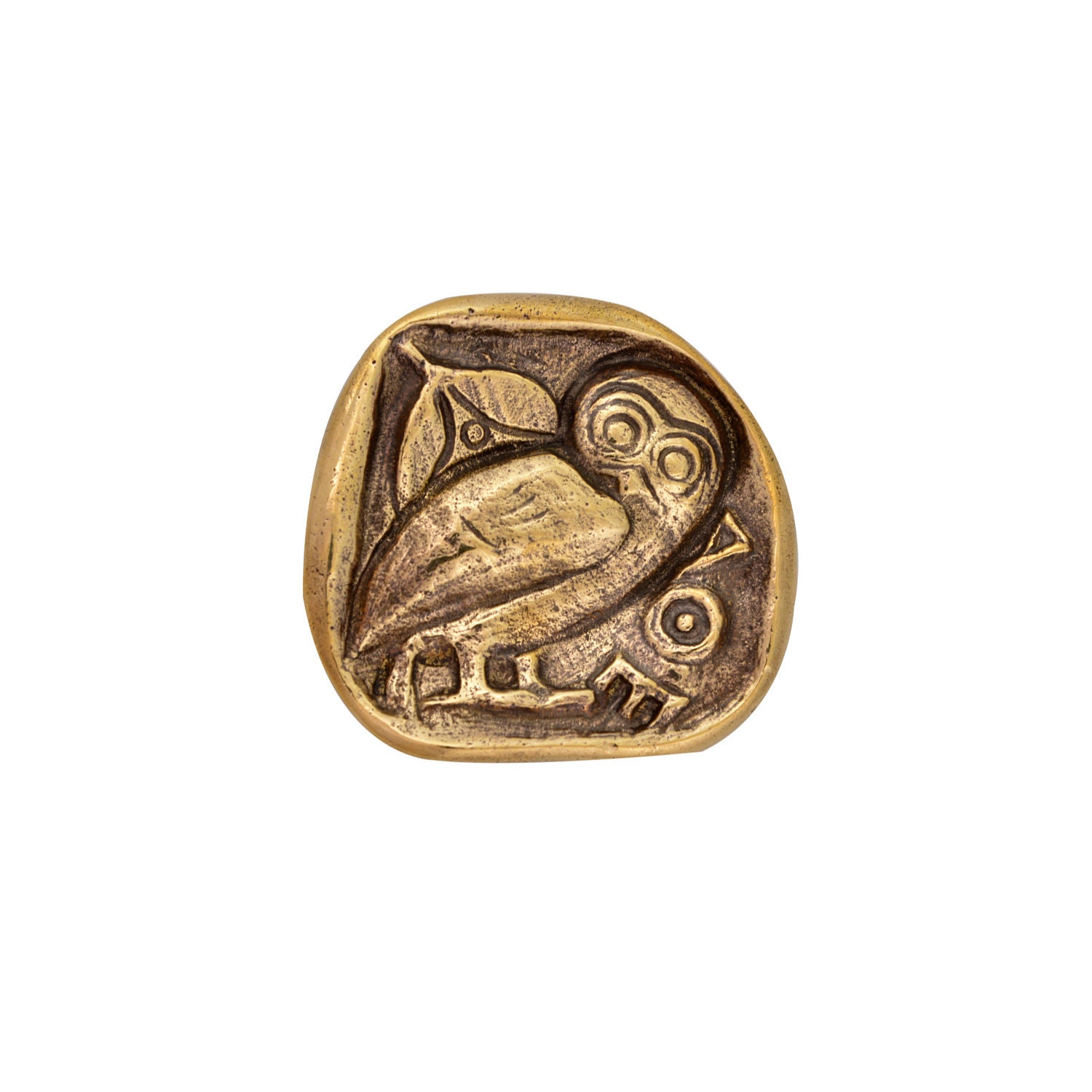 ブロンズ製アテネのフクロウのペーパーウェイト - Symbol of Wisdom Press -  ペーパー、女神アテナの聖鳥、神話のデスクアクセサリー、限定シリーズ - Etsy 日本