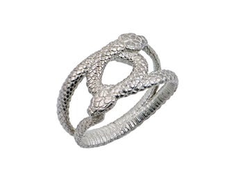 Knitted Serpents' Ring – Silver 925 Snake Jewel, God of Medicine Asclepius, Symbol of Healing & Rebirth, Exclusive Series, GreekMade Jewel