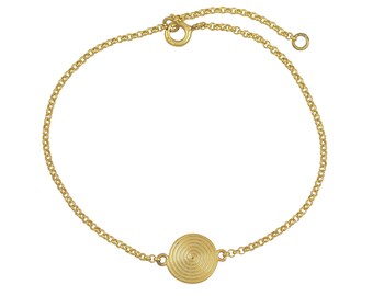 Gold-Plated Spiral Bracelet – Exclusive Gold-Plated Sterling Silver Jewel, Symbol of Life & Energy, Inspired by Ancient Greek Symbols