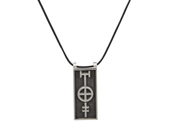 Share Love Pendant in Linear B Script – Ancient Greek Language, Sterling Silver Jewel with Historic Script, Symbol of Love & Friendship