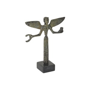 Bronze Nike of Samothrace Figurine – Ancient Greek Victory Goddess Statue on a Marlbe Base, Inspirational Gift for Strength, Power & Success