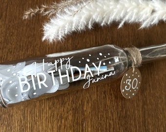 Personalized message in a bottle, personalized message in a bottle birthday, birthday gift, money gift, money gift birthday