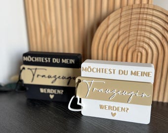 Will you be my maid of honor/best man? | 3D print file STL | Standee & keychain | Commercial license included