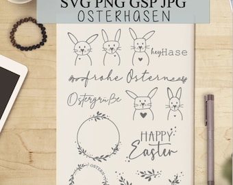 Easter Bunny Plotter File, Easter Plotter File, Easter Bunny SVG, Digital Plotter File, Digital Download Plotter, Bunny SVG, Bunny Flowers SVG