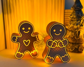 3D print file Gingerbread Man LED tealight holder including commercial license | STL & 3MF Gingerbread Man | Christmas decoration 3D print LED tealight holder