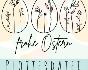 Paasplotterbestand, Paasbloembestand, Paaskaart, digitaal plotterbestand, digitale downloadplotter, Paasgeschenk, Paasdecoratie