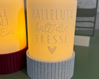 3D print file lantern with base including commercial license | STL & 3MF tealight holder LED decoration | Christmas lantern funny lantern