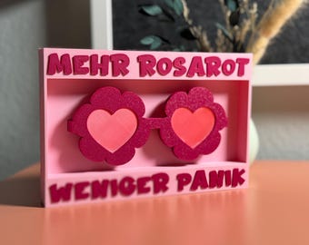 3D printed lettering decoration incl. commercial license | STL & 3MF lettering | Rose-tinted glasses 3D print | Cool gift | Office decoration