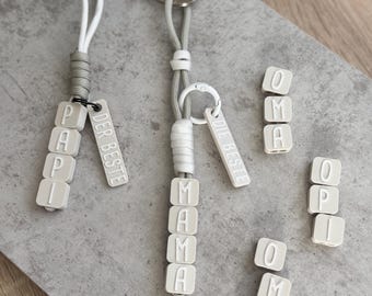3D printed letter beads for 4 mm paracord including commercial license | STL & 3MF letter beads | Mother's Day 3D print | Father's Day gift