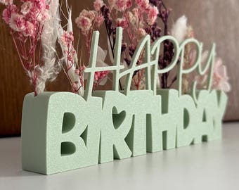 Happy Birthday 3D print file including commercial license | STL & 3MF birthday stand | Birthday decoration 3D printing | Birthday table decoration