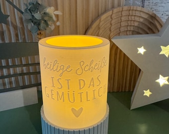 3D print file lantern with base including commercial license | STL & 3MF tealight holder LED decoration | Christmas lantern funny lantern