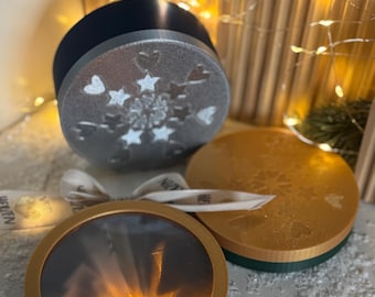 Archivo de impresión 3D para decoración navideña con licencia comercial | Caja para adornos navideños STL y 3MF | Impresión 3D para regalo de Navidad