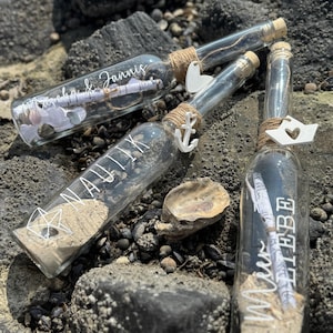 Flaschenpost personalisiert, Deko personalisiert, Maritime Deko, Geschenk Freundin, Geschenk Mutter