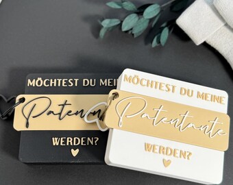Ask your godmother, godmother/godfather keychain, pregnancy gift, birth gift, baby shower gift, christening gift