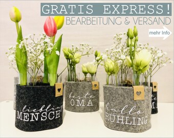 Muttertagsgeschenk, Geschenk Muttertag, Geschenk Oma, Frühlingsdeko, Deko Reagenzglas, Blumenvase, Lieblingsmensch, Geschenk Mama