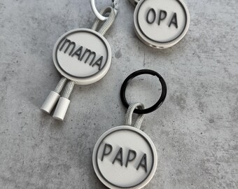 3D printed keychains for 4 mm paracord including commercial license | STL & 3MF letter beads | Mother's Day 3D print | Father's Day gift