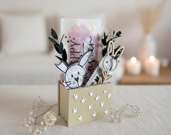 3D Printed Easter Basket/Little Easter Basket incl. Commercial License | STL & 3MF Easter Gift | Easter 3D Print | Easter Bunny Box | Easter Bunny