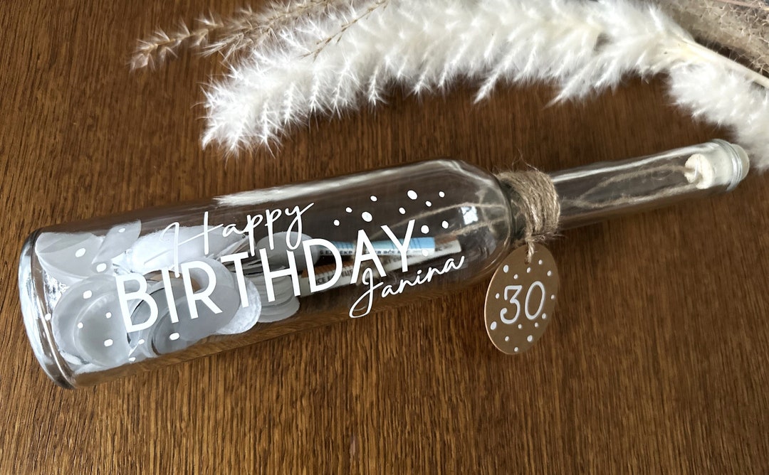 Flaschenpost personalisiert, Flaschenpost Geburtstag personalisiert