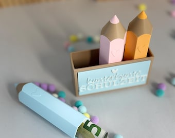 3D print file for a back-to-school money gift (colored pencil) with commercial license | STL 3MF Bambu Studio digital download