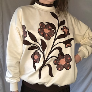 Floral 1970s Sweater