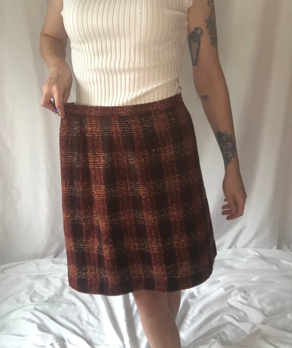 Vintage 80s Plaid Skirt - image 4