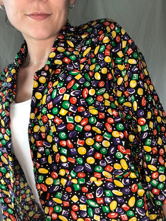 80s Gem Pattern Skirt Set - image 6