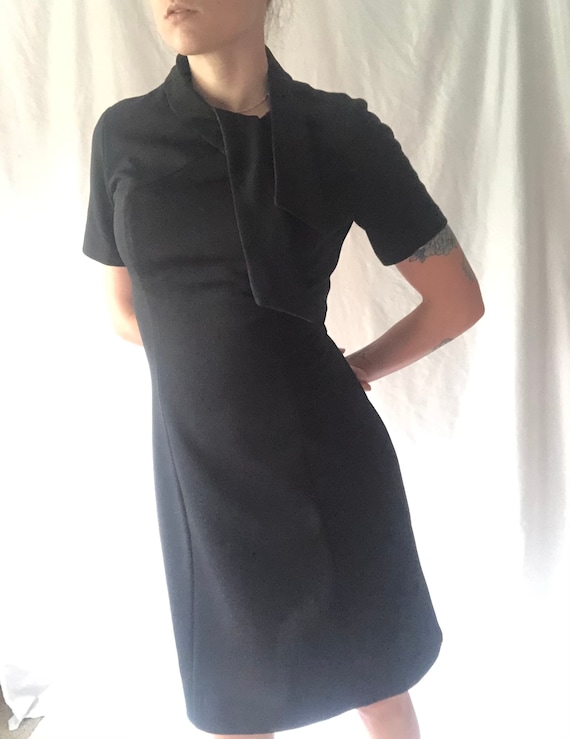 Vintage 50s Black Toni Todd Formal Dress