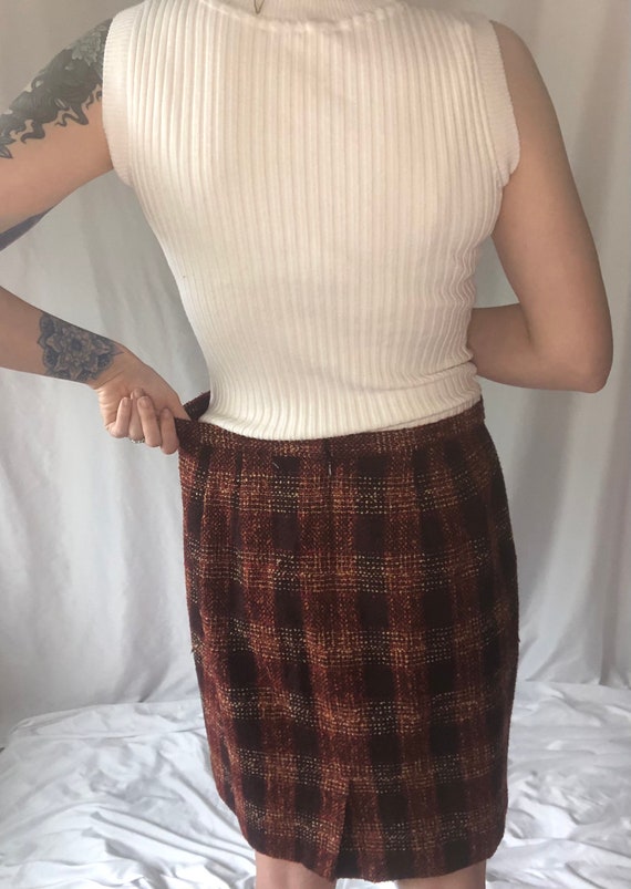 Vintage 80s Plaid Skirt - image 3