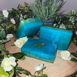 Peppermint and Lemongrass Soap Bar - Eco Friendly Soap (Clear Base) - SLS Free. Cruelty-Free Gift Ideas, Mother’s Day