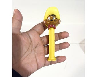 Vtg 1993 Pez Dispenser Warner Brothers Looney Toons Speedy Gonzalez Yellow Base