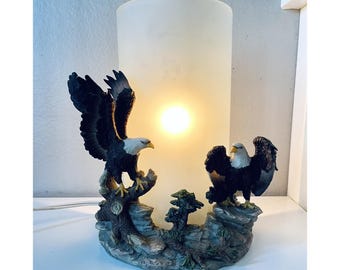 Vintage Montefiori Collection Statue Eagle Hawk Falcon Hand Crafted Rare Find