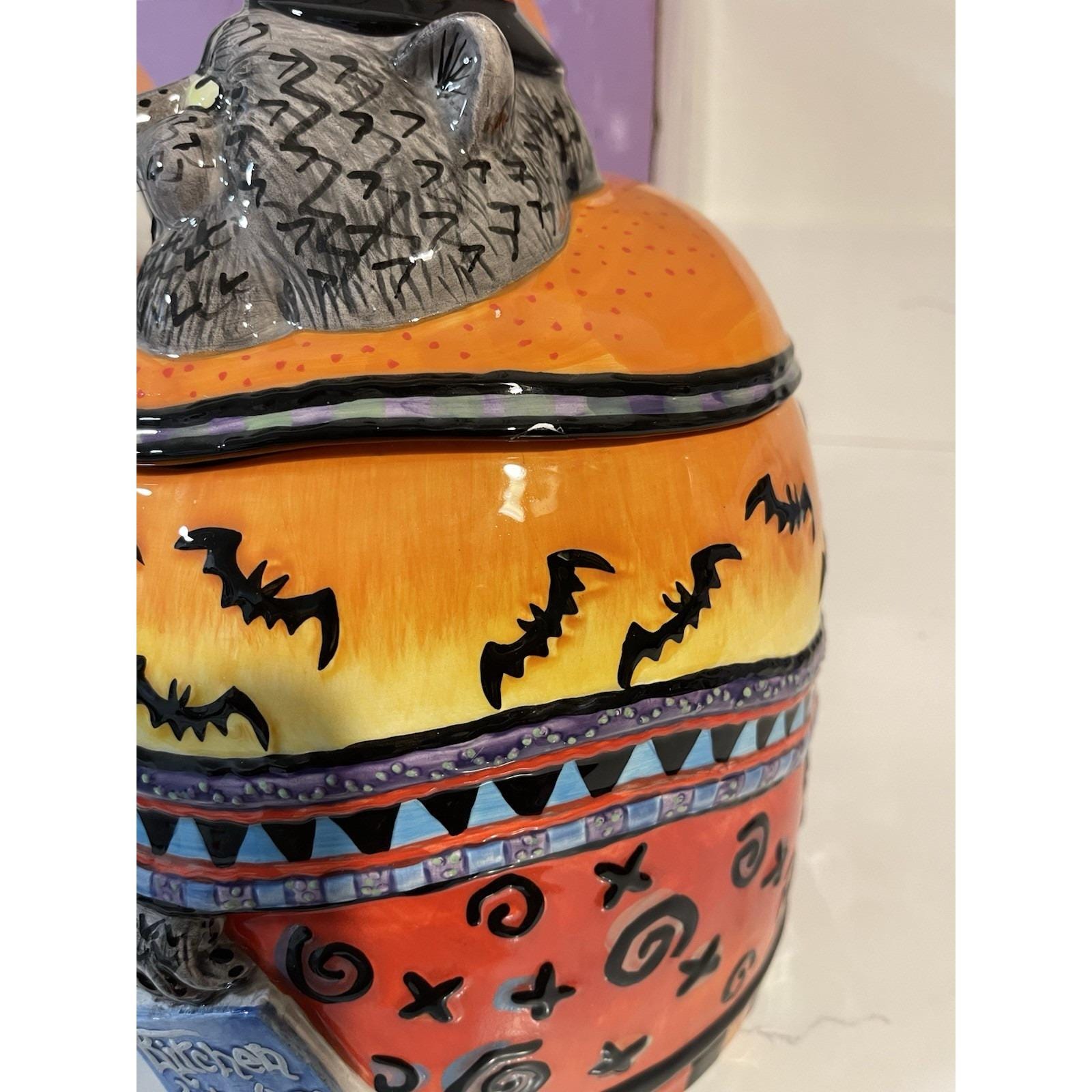 Vintage Fitz & Floyd KITTY WITCHES Whimsical Fat Cat Halloween