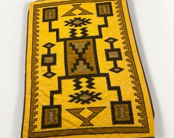 Vtg Ibena Southwest Aztec Throw Blanket Reversible Acrylic Rare