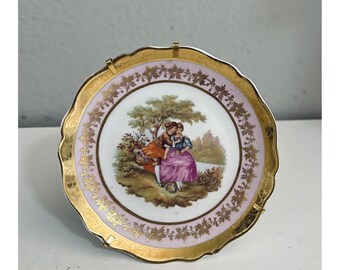 Vintage Limoges France miniature decorative plate