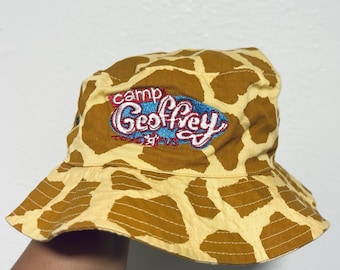 VTG 2003 Toys R Us Camp Geoffrey Kids Sun Bucket Hat Child Age 4-8 100% Cotton