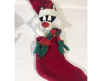 Media navideña de 1995 de Sylvester The Cat de Warner Brothers LEER DESC.