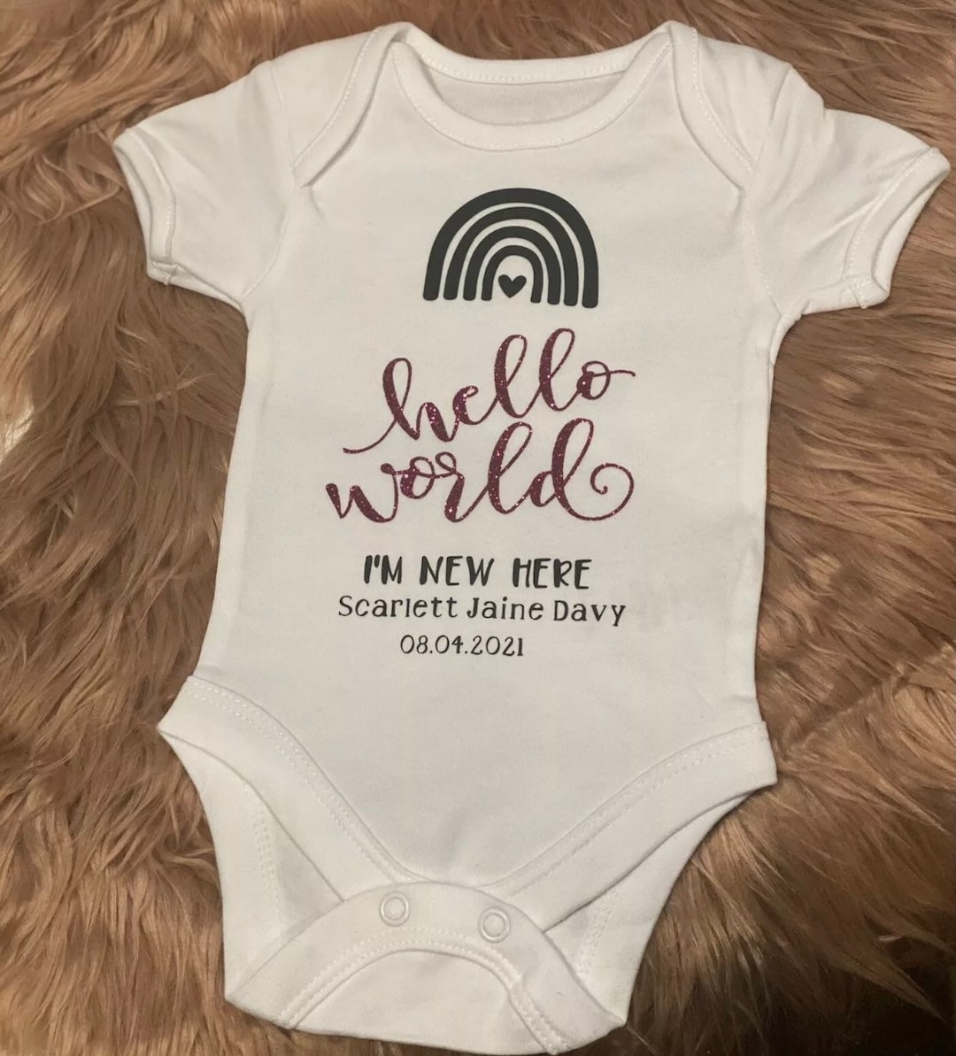 Personalised Baby Announcement Vest Etsy