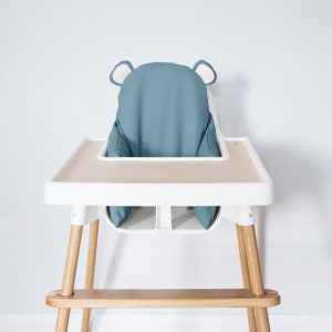 NEW | The Bear Cushion Cover | Blue | Wipeable | Waterproof | IKEA Antilop Cushion Cover | Ikea High chair | Highchair Cushion Cover | UK