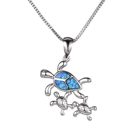 Turtle store family necklace