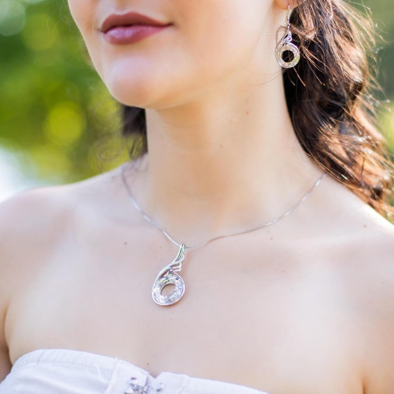 Aurora Borealis Phoenix Necklace Mythological Phoenix Pendant