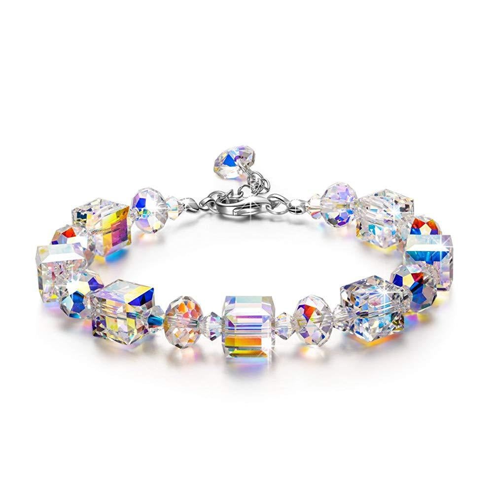 Northern lights bracelet with swarovski crystals deals