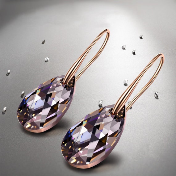 Black Aurora Borealis Drop Earrings Northern Lights Jewelry
