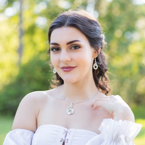 Aurora Borealis Phoenix Necklace Mythological Phoenix Pendant