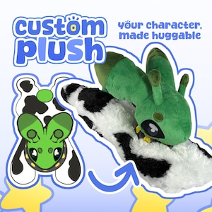 Custom Plush Furry Fursona Handmade Kawaii Art Doll Pet Character Replica