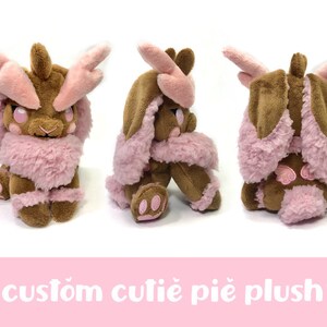 Custom Cutie Pies Style Sitting Plush Your Character Pet Handmade Kawaii Plushie Cute Stuffed Animal Art Doll