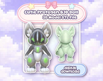 Cutie Protogen Doll BJD Resin STL Files for 3D Printing