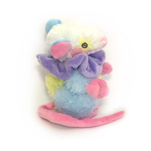 Opossum Clown Marsupial Possum Plushie Kawaii Tiny Plush Cute Fluffy Pastel Circus Clowncore Handmade